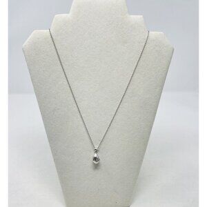 Freshwater Pearl 925 Sterling Silver Pendant Necklace Stainless Steel Chain 5021